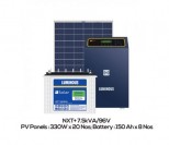 Luminous Solar PCUC + 7.5 KVA/96V+LPTT12150H 150AH Battery(8 Nos)+Solar Panel 335 Watts (8 Nos)