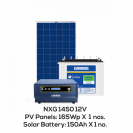 Luminous NXG1450 + LPTT12150H 150Ah 1No + 170Watts Solar Panel 1No (Poly)