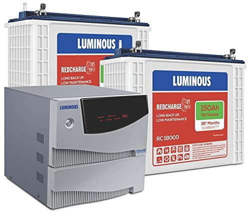 Luminous Cruze 2KVA Inverter + Luminous 150AH Battery 2Nos Combo price
