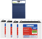 LUMINOUS OPTIMUS 6000+ (5KVA) / 48 VOLT + LUMINOUS RC 150AH 4 BATTERIES COMBO